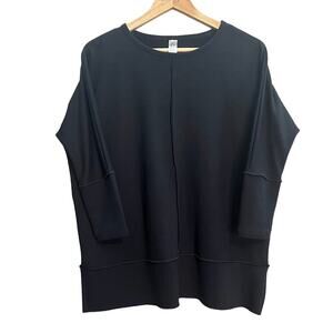 Spanx Dolman Sleeve Perfect Length Top Black 3/4 Sleeve Women Size‎ XSmall